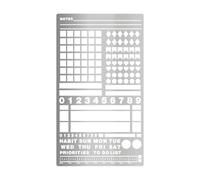 Metal Journal Stencil Template, Stainless Steel Planner Stencil for Notebook, Wood Burning, DIY Crafts & Scrapbooking- Style a