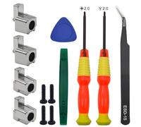 Metal Joycon Lock Buckles Replacement Compatible With Switch/Switch OLED - Latch Repair Kit with Screws, 2.0mm/0.08in Phillips & Y Screwdrivers, Tweezers, Pry Tool, Spudger - Joy-Con Quick Release Fix