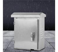 Metal Junction Box, Electrical Box Enclosure with Mounting Plate, Outdoor Electrical Waterproof Shell for Factories/Street Lighting/Parking Lots (size_name W x H x D x T 16in x 20in x 7in x