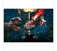 METAL Jurassic Park Movie Collage Tin Poster Aluminium Sign Wall Art Door Plaque Film Room Man Cave Nearly A4 Size 280x190mm