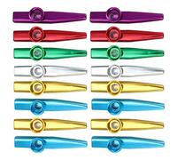 Metal Kazoo 1 Set/ 38Pcs Metallic kazoos Toys Musical Instruments Flutes with Flute Film for Guitar Ukulele Violin Piano Keyboard