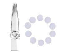 Metal Kazoo With 10 Flute Diaphragms Blowing Musical Instrument Mouth Kazoos Party Kids Music Beginners
