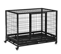 PawHut Dog Cage Black 760 mm x 1090 mm x 870 mm