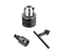 Metal Key Drill Chuck Quick Change Adapter with 1/2-20 UNF Thread 3-Jaw Design for 1.5-13mm Round Shank Bits with Driver Cordless Screwdriver Conversion Drill Chuck Wrench(Chuck Square)