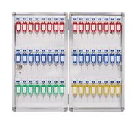 Metal Key Lock Box Security Key for 12 24 32 48 72 Keys Wall Mounted Storage Cabinet for Bedrooms Lockable Key Holder 48 Bits