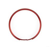 Metal Key Ring Trim Cover Surround for Mini For Cooper Models R55 R56 R57 R58 R59 R60 Featuring Chrome Alloy for Replacement or Upgrade (Red)