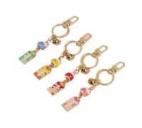 Metal Keychain, Amulet Lucky Cat Keychain Cute Pendant Clothes Backpack Keyring Car Key Chains Charms Friend Birthday(A-yellow)