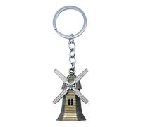 Metal Keychain - Car Key Tag Ring | Windmill Keyrings, Door Key Holder, Zinc Alloy Pendant Decoration | Heavy Duty Automotive Accessory For Vehicle Fobs House Keys And Stylish Backpack Ornament