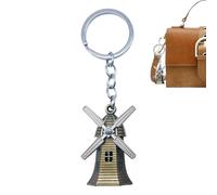 Metal Keychain - Dutch Traditional Vintage Keychain, Convenient Windmill Shape Key Chains | Light Weight Windmill Keys Chain, Sturdy Metal Key Rings Pendant For Car Fashion, Bronze