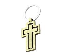 Metal Keychain - Faith Religious Keychain | Metal Cross Keychain | Keychains, Keychain with Cross, Jesus Gold Plated Silver Plated, Christian Gift for Easter, Baptism, Prayer, Favors, Olive, Consulte