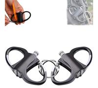 Metal Keychain Lighter, Essential Metal Keychains for Outdoor, Car and Home, Permanent Match Infinity Lighter with Keychain, Mountaineering Portable Emergency Fire Starter Striker (2 Black)