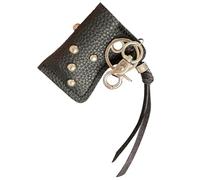 Metal Keychain, PU Leather Sleeve, Pocket | PU leather protector with removable key ring and waist cord, perfect for camping, hiking, outdoor accessories and daily use