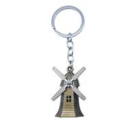 Metal Keychain Windmill Design Appearance Stylish Lightweight Easy To Carry | Retro Keyring for Windmill-Appearance, Car Interior Decoration, Bag Charm Pendant, Key Ring Accessory