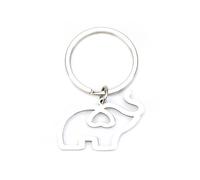 Metal Keyring with Elephant Motif, Simple Elephant Design, A Gift for Friends, Farewell Gift, Colleagues