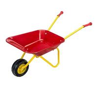 Metal Kids Wheelbarrow Garden Outdoor Construction Gardening Toys Play Tool | Toy, Play, Farm, Gardening | Childrens Wheelbarrow Kids Gardening Set (RED/YELLOW)