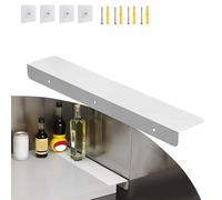 Metal Kitchen Refrigerator Gap Partition Countertop Gap Extension Board, Refrigerator Side Partition, Gap Covers Between Countertop And Walls, No Drill (White, 23.62 * 3.93inch)