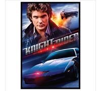 METAL Knight Rider Movie Tin KITT and Michael Poster Aluminium Sign Wall Art Door Plaque Film Room Man Cave Nearly A4 Size 280x190mm D1