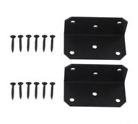Metal L Angle Corner Brackets 90 Degree with Screw Holes for Wood Support 2x4 Inch Suitable for Structural Reinforcement and Furniture Assembly (2 Sets)