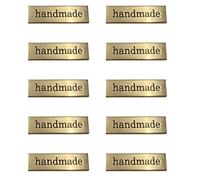 Metal Labels Tags for Clothes Shoes Bags Rectangle Hand Made Printed Labels DIY Sewing Crafts DIY Craft Accessories 10Pcs Tile Stickers