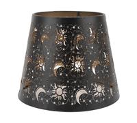 Metal Lamp Shade, E27 E26 Clip On Lamp Shade Hollow Out Lampshade, Sun Moon Star Tree Shadow Lamp Shade, Metal Lampshade Small Lamp Shade for Table Lamp Floor Light