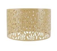 Metal Lamp Shades Hollow Carved Lampshade Modern Style Hollow Lampshade Compatible with E27 E14 Lamp Holder Water Grass Leaf (Yellow)
