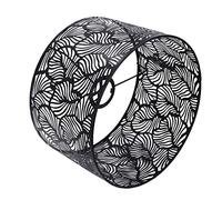 Metal Lamp Shades, Metal Lampshade with Hollow Leaf Shape Modern Style Small Lamp Shades for E14 Bulb Table Lamp Pendant Light Floor Light(Black)