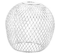 Metal Lampshade Open Frame Cover for Bare Bulbs, Silver | Globe Shape, Ventilated Heat Dissipation, Pendant Lighting, Bedrooms, Wire Mesh Construction, Lamp Shades