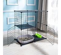 Metal Large 2 Tier Cat Cage Indoor Playpen Crates Dense Metal Wire Critter Cage,Pet Carrier Cat Carrier For Large Cats Accessories (Size : 29.5Lx15.3Wx28.7H)
