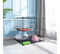 Metal Large 2 Tier Cat Cage Indoor Playpen Crates Dense Metal Wire Critter Cage,Pet Carrier Cat Carrier For Large Cats Accessories (Size : 29.5Lx29.5Wx28.7H)