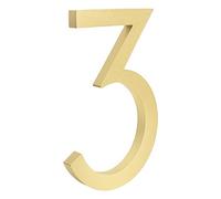 Metal Large House Numbers 1pc 6" 15cm Floating House Number Golden Aluminum Number Metal Address Plate Apartment Door Number Outdoor House Number #0-9(10cm Number5)(15cm Number3)