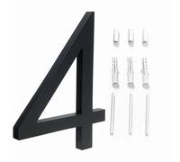 Metal Large House Numbers 5.6 Inchs 142mm Luxury Address Big House Numbers Modern Gold Black Silver Floating Signage Outdoor Digits Mailbox Sign #0-9(4)