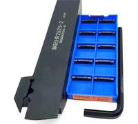 Metal Lathe Cut Off Tool, 1pcs MGEHR1010 MGEHR1212 MGEHR1616 MGEHR2020 MGEHR2525-2 Lathe Grooving Tool Holder Boring Bar + 10pcs MGMN200 Inserts(MGMN200 PC9030,MGEHR2525-2)