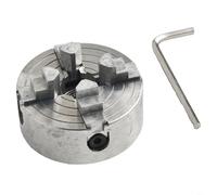 Metal Lathe Four Jaw Chuck Z011A 4-Jaw Chuck with Individually Adjustable Jaws Reversible for Internal (2-35mm) and External Tension (14-65mm) Threaded Connection