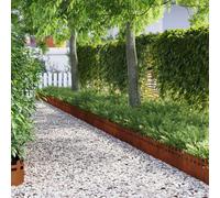 Metal Lawn Edging 30pcs Weathering Steel 103x22cm Rusty Minimalist Border Pack