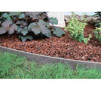 Metal Lawn Edging Silver Galvanised Steel - Durable, Flexible, Bends, And Joins, Pack Of 5 X1M Lengths By Devonia London