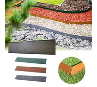 Metal Lawn Edging Stainless 13.5x120cm Rustproof