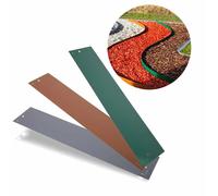 Metal Lawn Edging Stainless Steel 18.5x120cm Rustproof