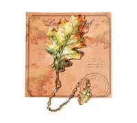 Metal Leaf Bookmark Elegant Botanical Leaf Page Marker | Aesthetic Bookmarks for Reading Library Dorm School College Office Home Student Women Men Teacher Writer
