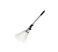 Metal Leaf Rake,Folding Turf Rake - Garden Tool for Garden Lawn Leaf Harvesting, Waste Cleaning