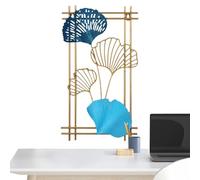 Metal Leaf Wall Art - Gold Wall Decorative Element, Artistic Wall Sculpture | Modern Home Decor, Stylized Wall Sign with Use in Contemporary Bedroom, Entryway or Space ze