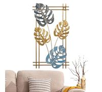 Metal Leaf Wall Art - Wall Sculpture Design, Elegant 3D Decoration | Gold Art Leaf, Decorative Wall Ornament with Chic Atmosphere in Modern Living Room, Hallway or Refined Bedroom