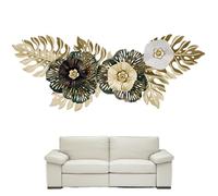 Metal Leaf Wall Decor Hollow Design Iron Flower Wall Decor Modern Wall Art Decor for Living Room Leaves Wall Hanging Decoration Gold Wall Decor Metal Wall Decor Flower Metal Wall Art for Living Room