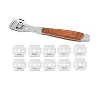 Metal Leather Skiver Heavy Duty Hand Leather Craft Tools Skiver Convenient Working Tool with 10pcs Blades for Craft DIY Working
