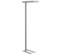 Beliani Led Floor Lamp Taurus With Dimmer Metal Silver
