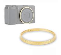 Metal Lens Ring for Ricoh GR III GR3 GR III HDF Camera Replaces Ricoh Original Ring or Accessory GN-1 Ring(Gold)