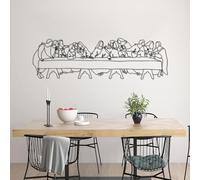 Metal Leonardo Da Vinci Last Supper Wall Art, Metal Jesus Christian Artwork Decoration, Religious Gift Artwork Home Decor for Living Room,Bedroom Hallway and Stairs Nature Home Decor Gi