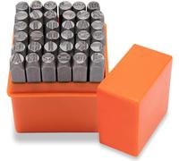 Metal Letter Punch Set(3/16”) 5mm,36PC Steel Number and Letter Stamp Set,Stamping Tool Set kit for Imprinting Metal, Plastic, Wood, Leather.