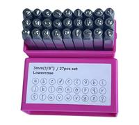 Metal Letter Punches Embossing Tool 3 mm Leather Number Letters Stamper Stamp Tool for Leather Engraving Jewellery Create Steel Fonts Stamper for Creative Crafts