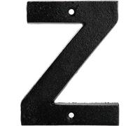 Metal Letter Z - Black Cast Iron 5 Inch Large Metal Mailbox Letters - Easy to Read Name Door Sign - Z