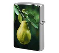 Metal Lighter Case Cover Reusable Flip Top Lighter Sleeve Double Sided Windproof & Waterproof Cigarette Holder Portable Pocket Pears on The Tree Lighters Pouch for Dad Boyfriend Husband